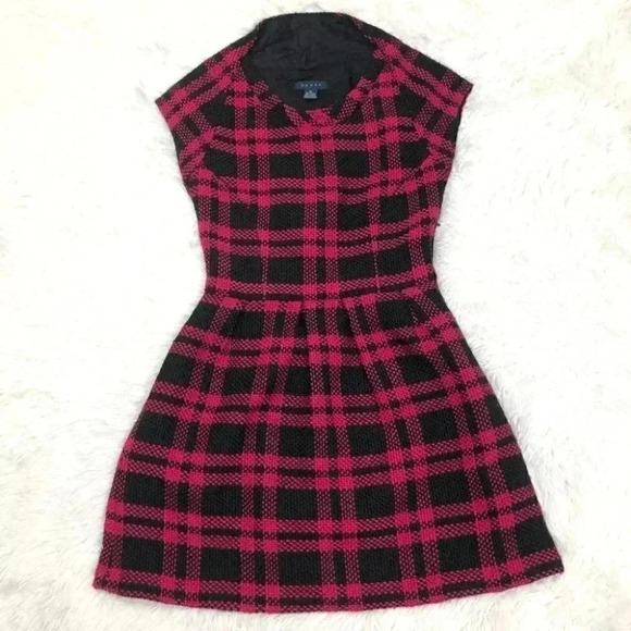 Hawks Dresses & Skirts - Hawks Casual Plaid Print Dress Sz XS Pink